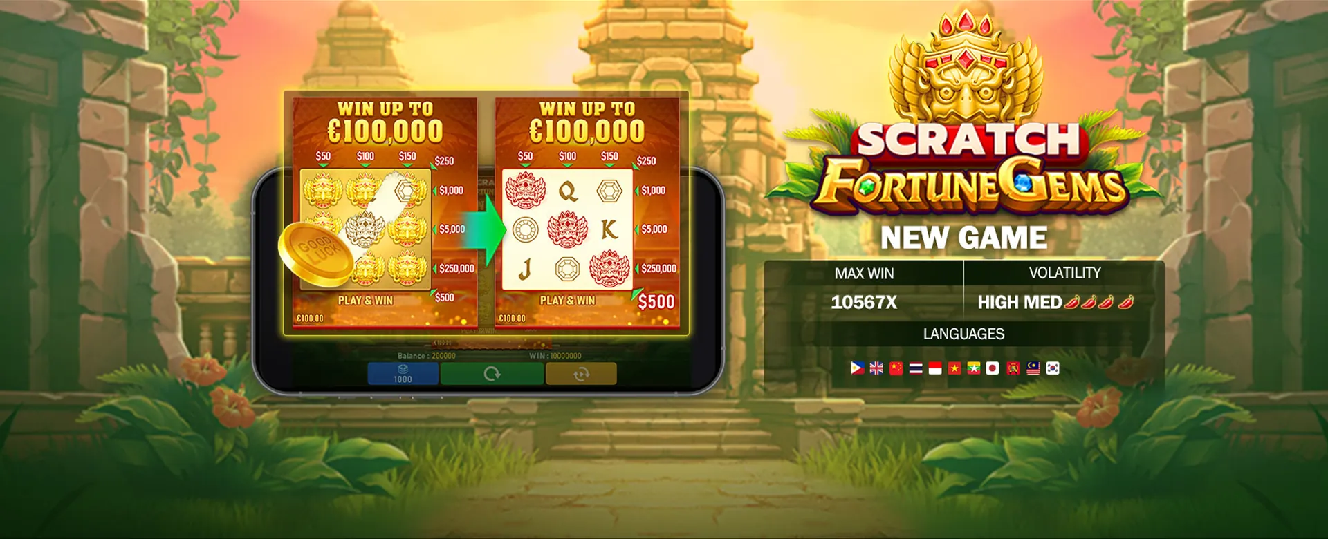 Hero image featuring vibrant ph365 arcade games with golden accents